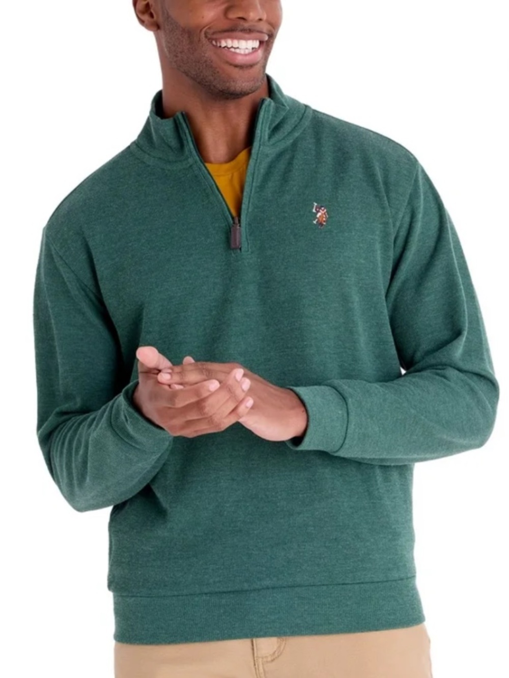Men's US Polo Assn. 1/4 zip sweater, Large, NWT